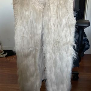 Furry vest jacket